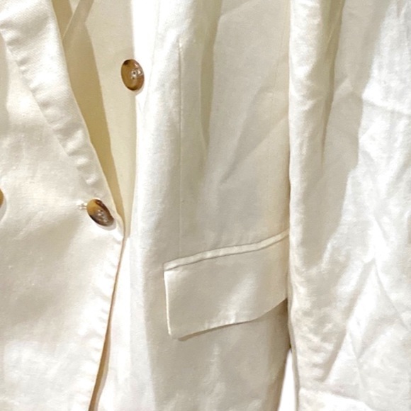Ann Taylor Double Breasted Linen Blend Blazer - Picture 7 of 14